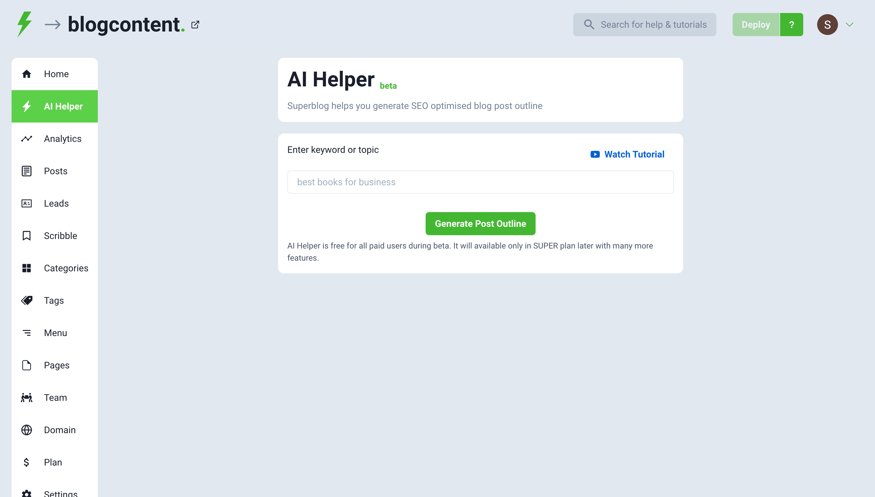 superblog ai helper