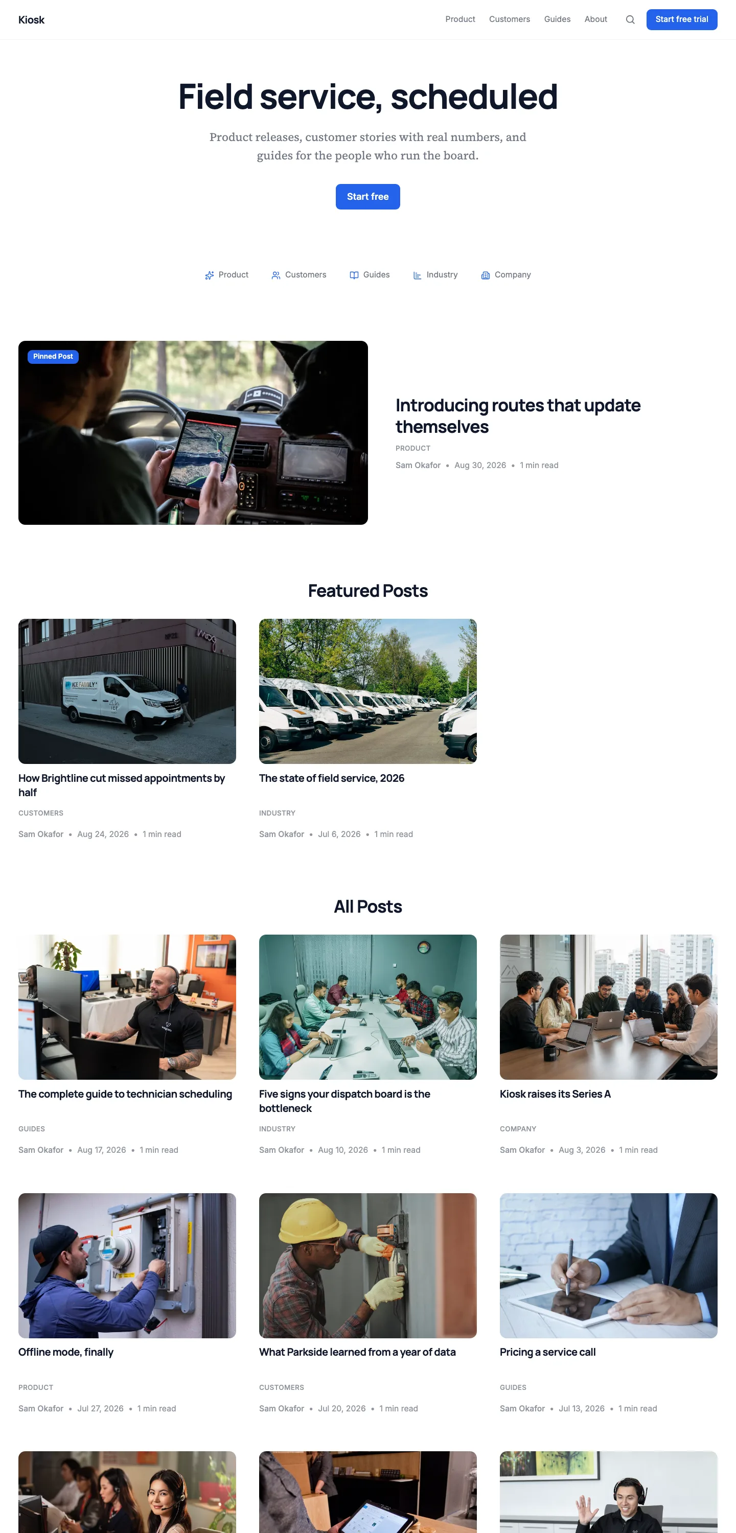 kiosk front page