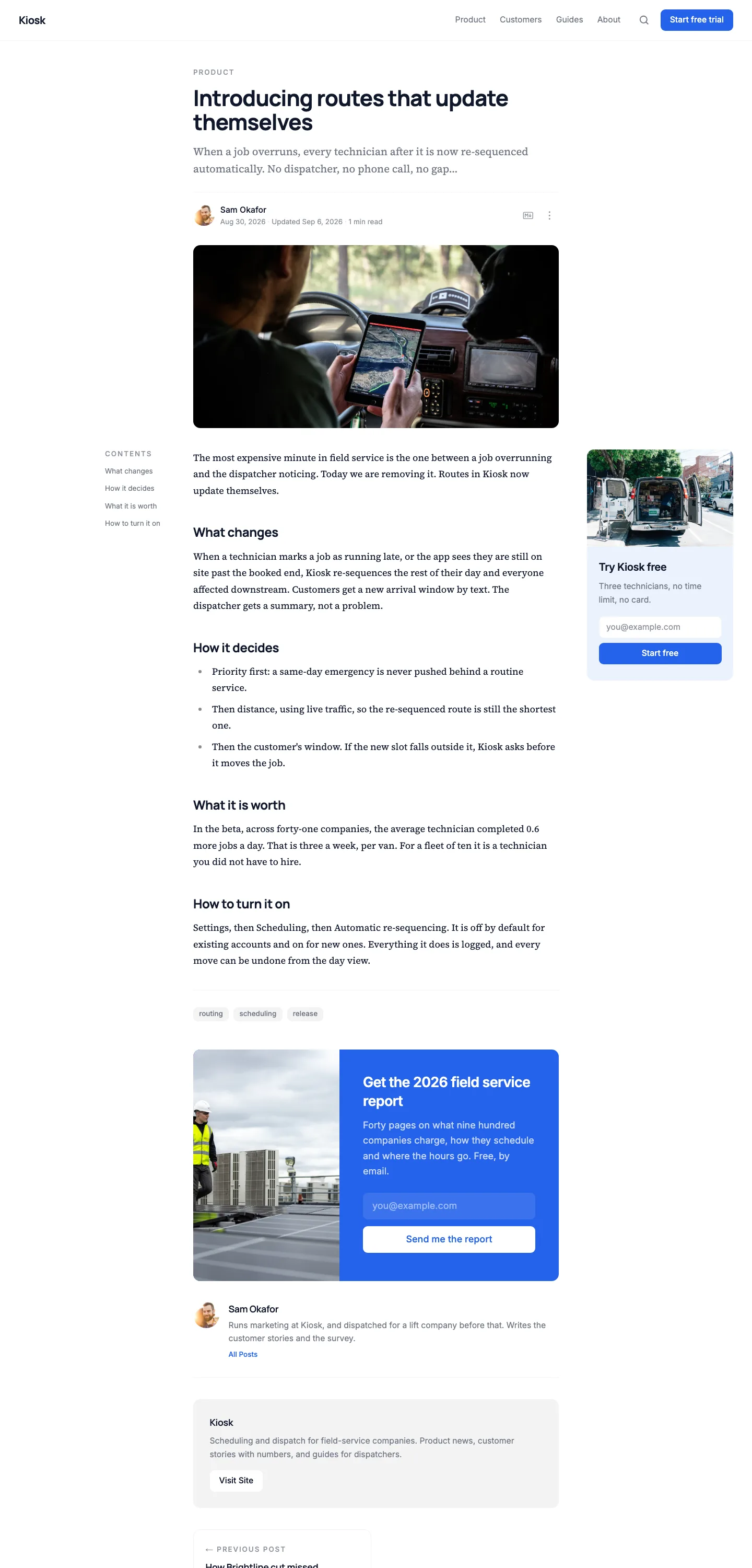 kiosk article in light mode