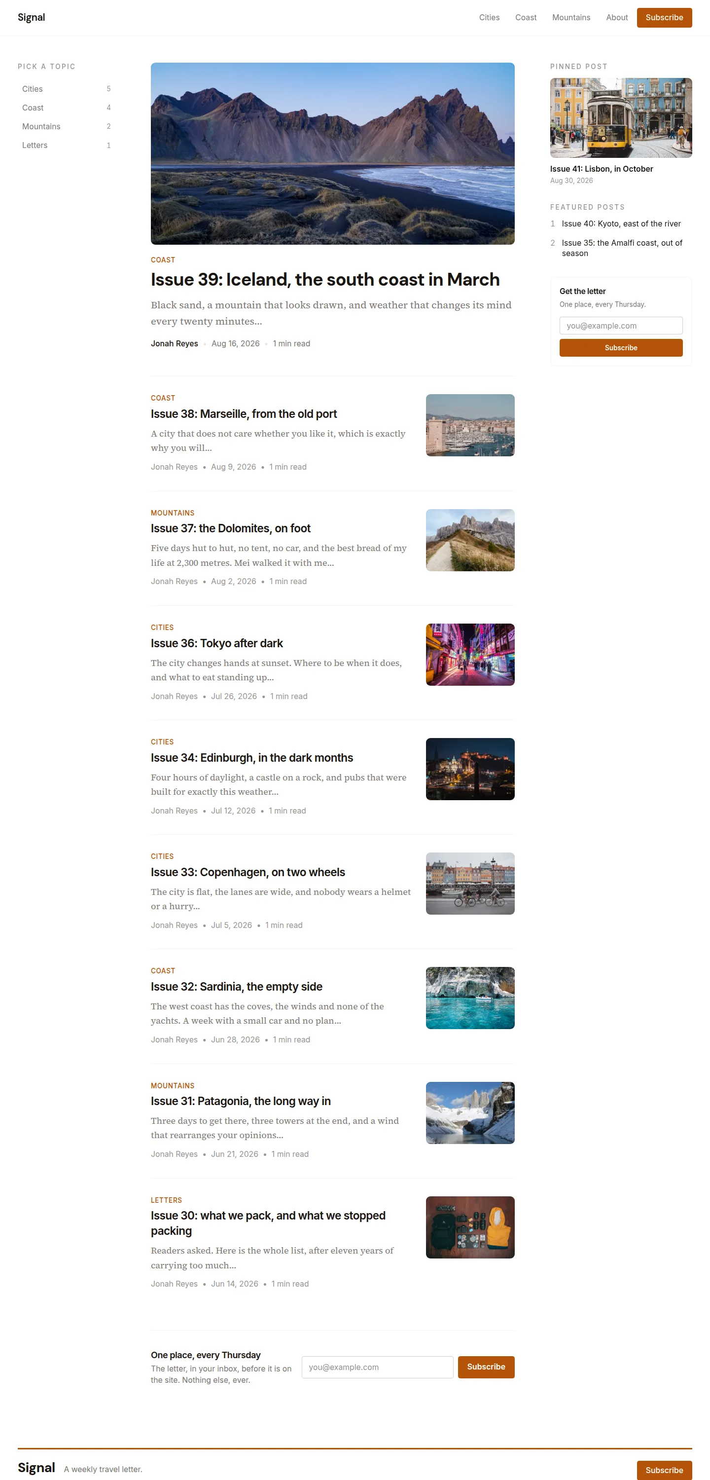 signal front page in light mode